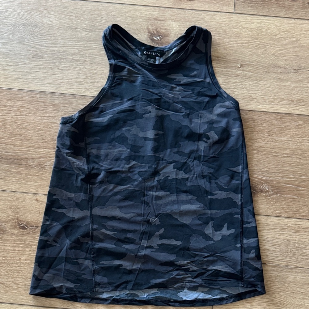Athleta Black Camouflage RacerbackTank Top